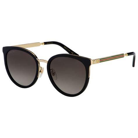 gucci gg0077sk 001 56|Gucci Women's Gg0077sk Black Round Sunglasses .